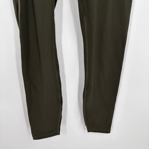Lululemon Womens 6 Power Thru‎ Tight Legging Green Olive Pockets - Picture 3 of 12